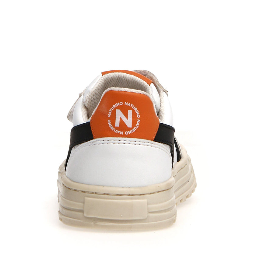 Naturino Girl's & Boy's Ceonia Sneakers - White/Black/Orange