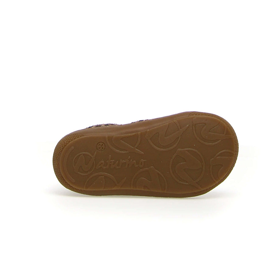 Naturino Cocoon Bear VL Chausson Cuir Souple Bébé Fille Garçon - Velcro