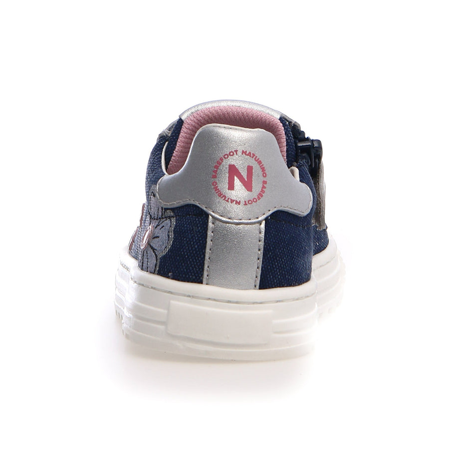 Naturino Girl's Coris 2 Sneakers - Denim/Jeans/Silver