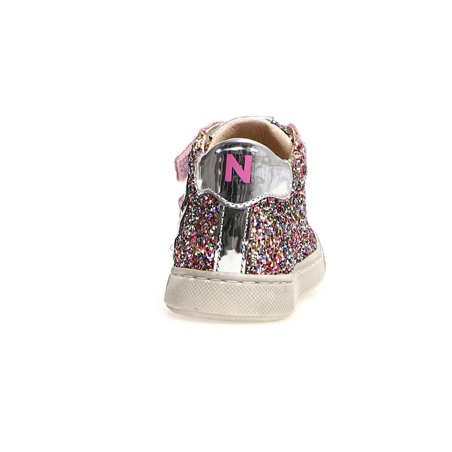 Naturino Girl's Frenby Vl Glitter Metallic Sneaker Shoe, Multi/Pink