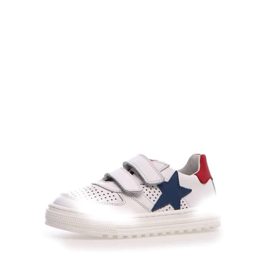 Naturino Boy's and Girl's Hess Sneakers, White-Azure