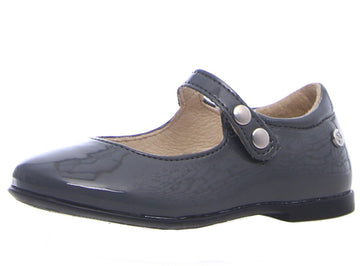 Naturino Girl's Ovindoli Lacca Flat Shoes - Antracite