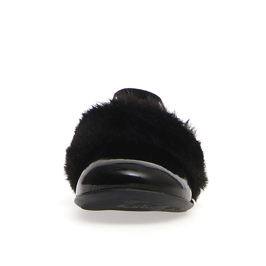 Naturino Girl's Toocuutie Faux Fur Slides - Black