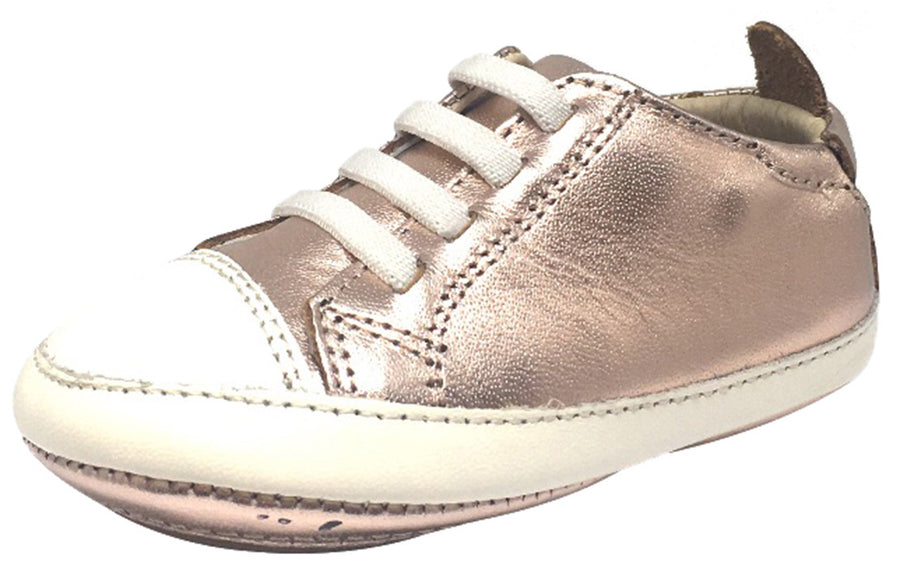 Old Soles Boy's Girl's 030 Eazy Tread Copper White Soft Leather
