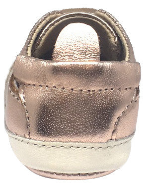 Old Soles Boy's & Girl's 030 Eazy Tread Copper White Soft Leather Classic Slip On Baby Shoes