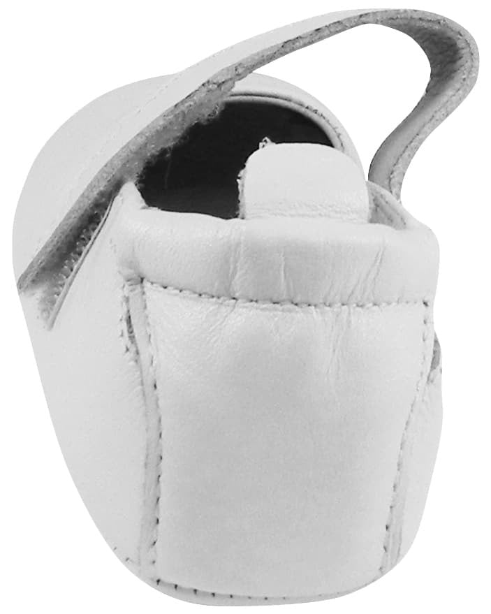 Old Soles Girl's 022 Gabrielle White Soft Leather Mary Jane Crib Walker Baby Shoes