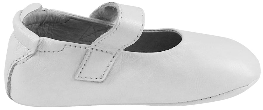 Old Soles Girl's 022 Gabrielle White Soft Leather Mary Jane Crib Walker Baby Shoes