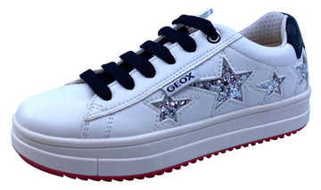 Geox Respira Girl's J Rebecca Sneaker Shoes, White