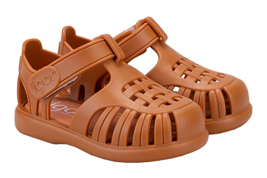 Igor S10271 Girl's & Boy's Tobby Solid Sandals - Caramelo