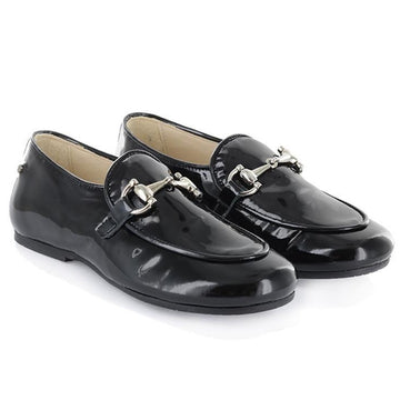 Manuela de Juan Boy's & Girl's James Slip-On Loafers, Black Patent