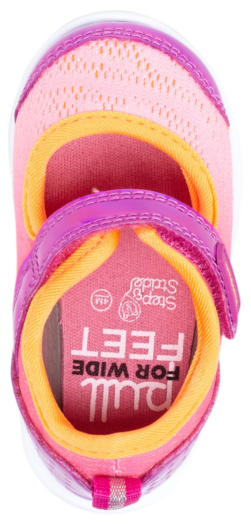 Step & Stride Innes Pink Mesh Metallic Hook and Loop Mesh Mary Jane Sneaker Baby Shoe