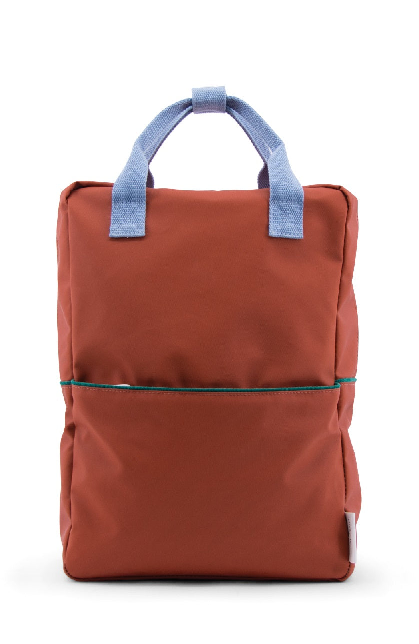 Sticky Lemon Large Backpack, Brick Red Corduroy Collection