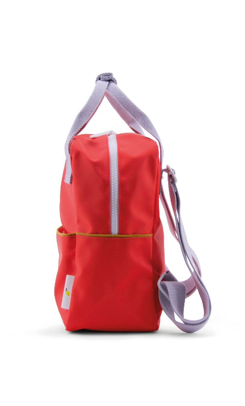 Sticky Lemon Corduroy Collection Small Backpack, Sporty Red