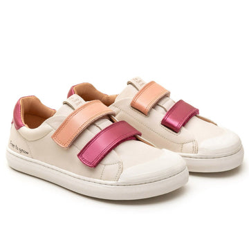Tip Toey Joey Girl's Ramp Play Sneakers, Tapioca/Fuchsia Shine/Flamingo
