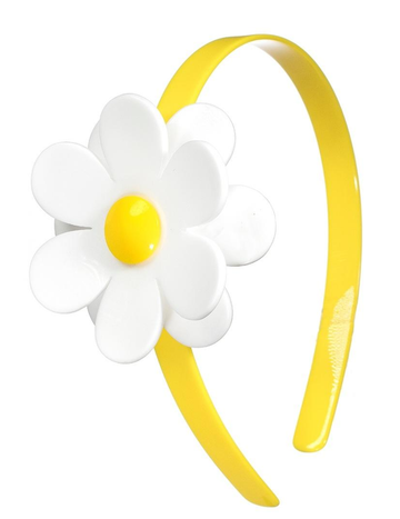Lilies & Roses NY Girl's Daisy Yellow Flower Headband