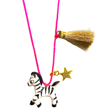 Gunner & Lux Zoe the Zebra Necklace