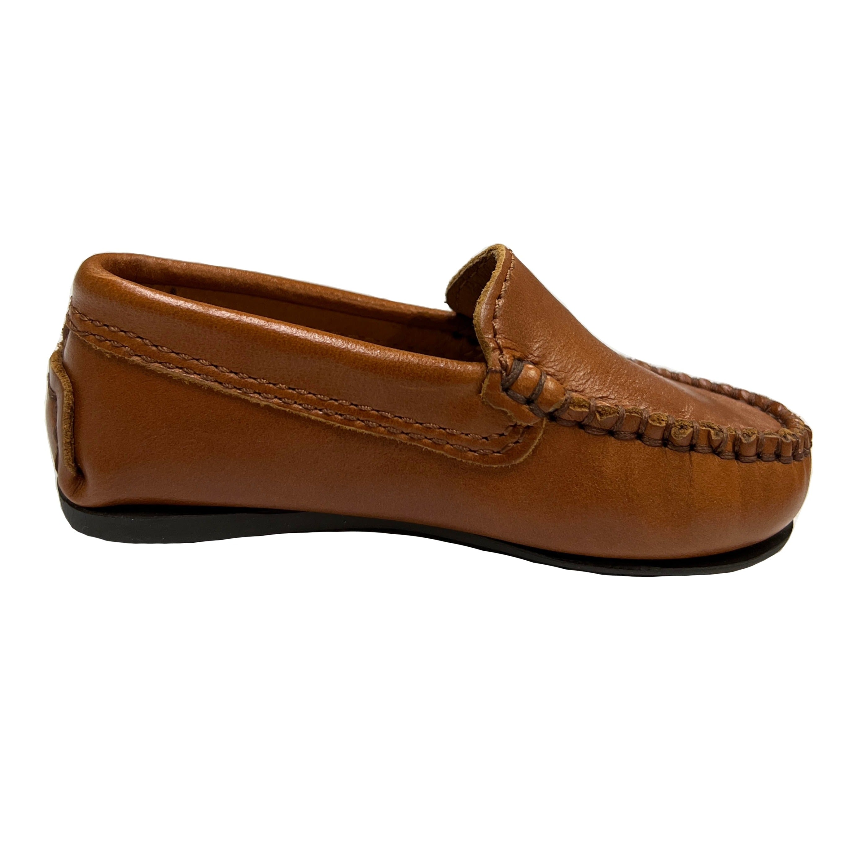 Atlanta Mocassin Boy's and Girl's Plain Vamp Leather Loafers, Tawny Si ...