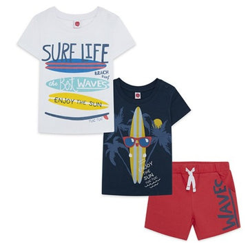 Tuc Tuc Surf Themed 3 Piece Shorts Set