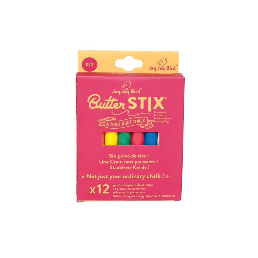 Jaq Jaq Bird ButterStix® Set - 12 Pack of Assorted Colors with Holder