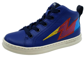 Camper Runner Four Trueno Leather Hightop Laces Blue Junior for Boy's
