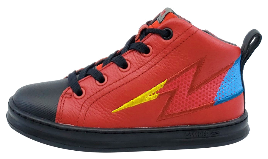 Camper Runner Four Trueno Leather Hightop Laces Red Junior for Boy's