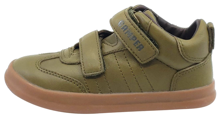 Camper Pursuit Sneaker Green Leather Hook and Loop for Boy's