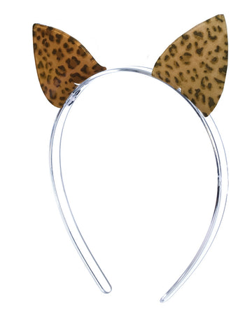 Lilies & Roses NY Girl's Cat Ears Animal Print Headband