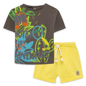 Tuc Tuc Jungle Print T-shirt and Bermuda Shorts Set