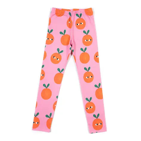 Don't Grow Up Organic Orange Leggings, Pink/Orange