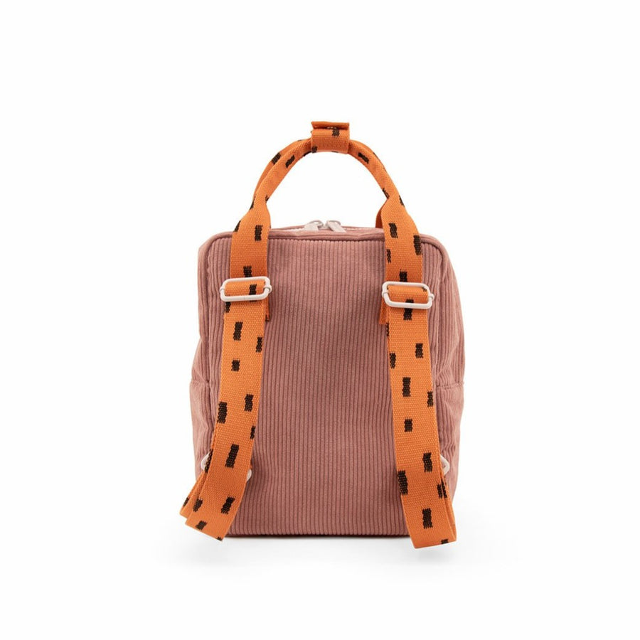 Sticky Lemon Corduroy Collection Envelope Small Backpack, Dusty Pink/Marmalade/Carrot Orange