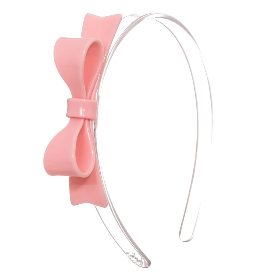 Lilies & Roses NY Bow Tie Headband, Solid Light Pink