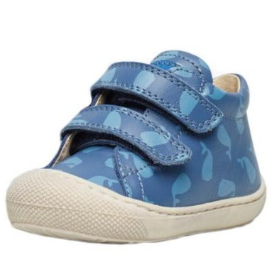 Naturino Boy's & Girl's Cocoon Vl Whale Printed Sneakers - Azure/Light Blue