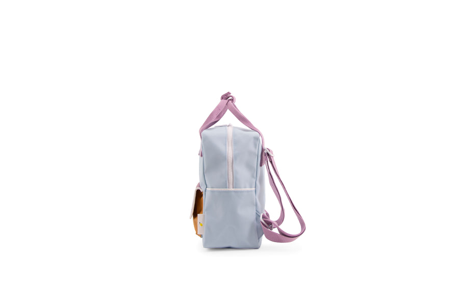 Sticky Lemon Wanderer Envelope Small Backpack, Sky Blue/Pirate Purple/Caramel Fudge