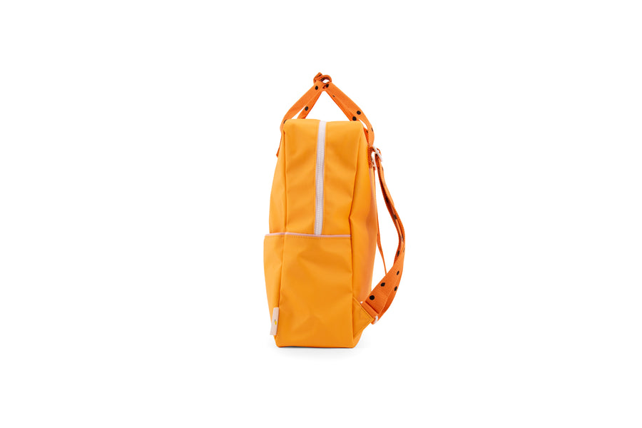 Sticky Lemon Freckles Collection Large Backpack, Sunny Yellow/Carrot Orange/Candy Pink