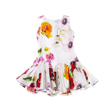 FUN & FUN Girl's BDR3386 Floral Dress - Multi