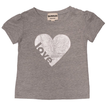 Old Soles Love Is In The Heart T-Shirt Grey Marl