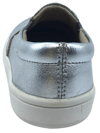 Old Soles Boy's and Girl's Silver Starey Hoff Leather Sneakers