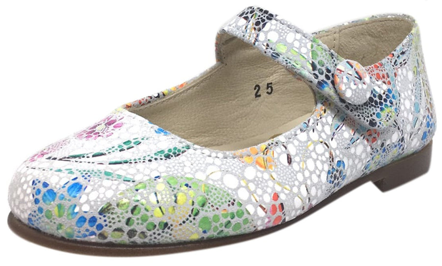 Chupetin 4423 Floral Print Hook and Loop Strap Mary Jane Flat Shoes