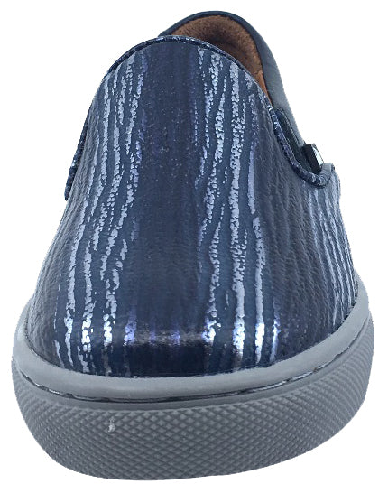 Venettini Girl's and Boy's Navy and Metallic Blue Skylar Slip-On Sneaker