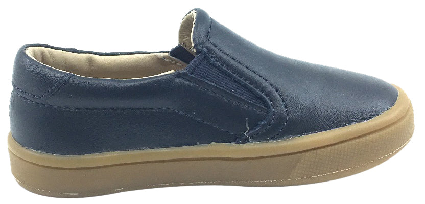Old Soles Dress Hoff Navy Smooth Leather Slip On Loafer Sneaker