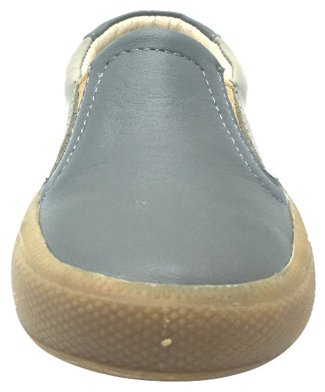 Old Soles Boy's 1029 Dress Hoff Elephant Grey Leather Loafers Shoe