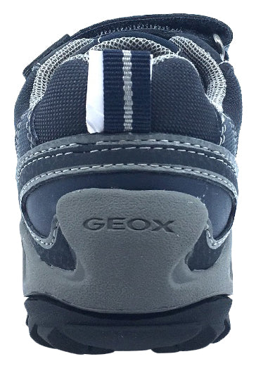 GEOX Boy's Savage Hook and Loop Sneaker (Navy/Grey)