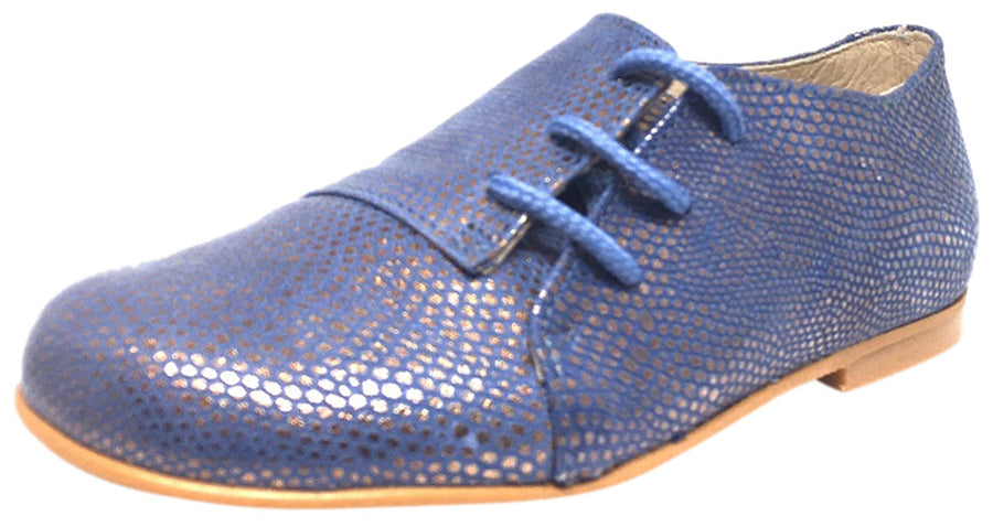Luccini Girl's & Boy's Periwinkle Blue Gold Leather Metallic Snake Sid Just Shoes for Kids Luccini Girl's & Boy's Periwinkle Blue Gold Leather Metallic Snake Sid Just Shoes for Kids