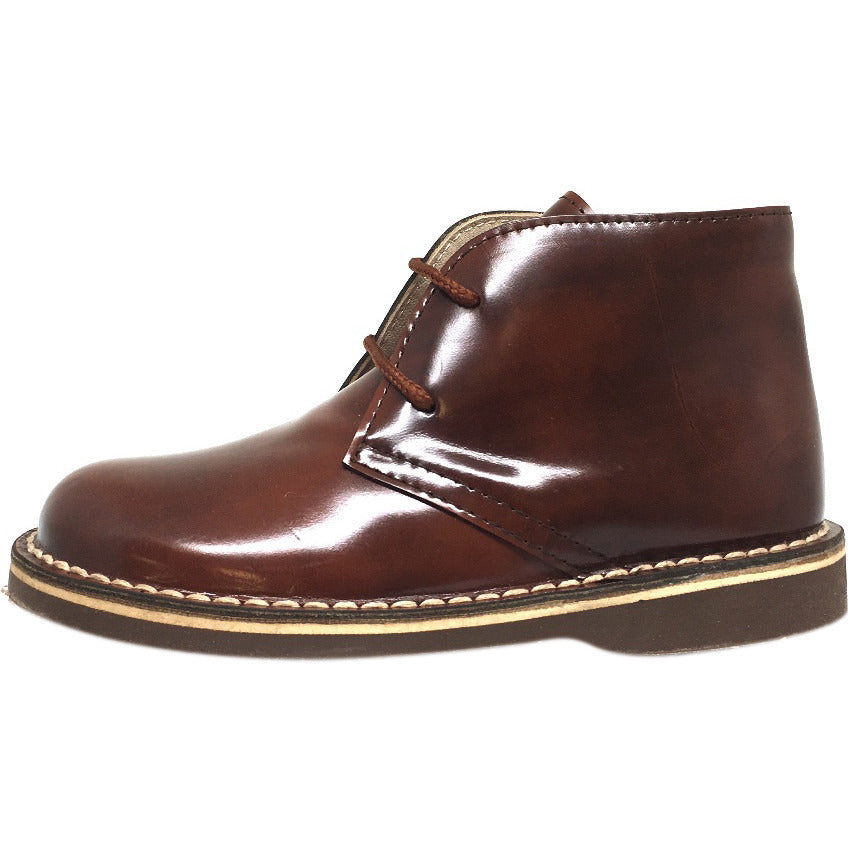Chupetin Boy's and Girl's 6495 Chestnut Brown Leather Laced Chukka Boot