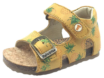 Naturino Falcotto Girl's & Boy's Pineapple Tropical Print Sandals with Hook and Loop Strap