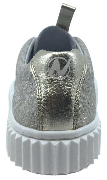 Naturino Girl's & Boy's Gold Metallic Leather Slip On Low Top Casual Sneaker Shoe