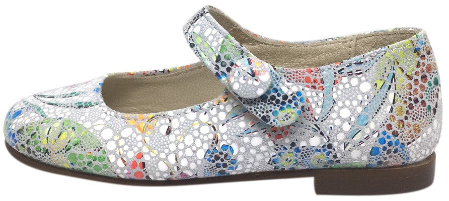 Chupetin 4423 Floral Print Hook and Loop Strap Mary Jane Flat Shoes