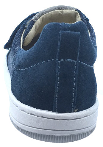 Naturino Boy's & Girl's Contrasting Denim Suede Double Strap Low Top Casual Sneaker Shoe