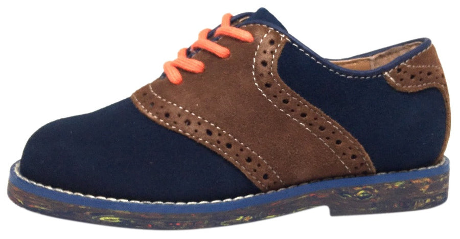 Oxford Shoe Brown with Blue Sole