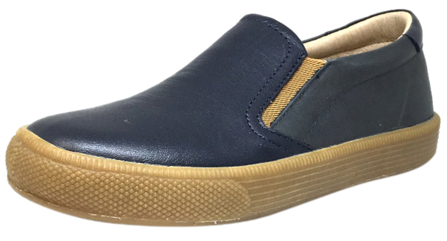 Old Soles Boy's 1029 Dress Hoff Leather Distressed Navy Loafers Shoe
